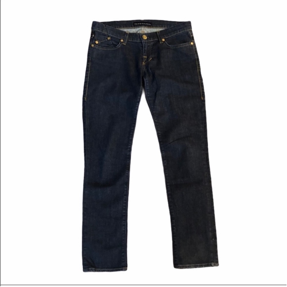Rock & Republic cotton spandex blend dark wash denim jeans size 27